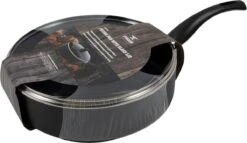 Cast Iron - Hapjespan - Ø28cm - Keramische Anti-aanbak Laag - Met Deksel - PFOA Vrij - Krasvast - Zwart 3 Cast Iron - Hapjespan - Ø28cm - Keramische Anti-aanbak Laag - Met Deksel - PFOA Vrij - Krasvast - Zwart -Keukengerei Verkoop 1200x695 3