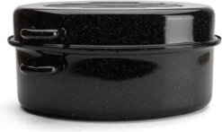 Emalia Geëmailleerde Braadpan Met Deksel 7L - Braadslede - Bakpan - Grillpan - Emaille - Zwart -Keukengerei Verkoop 1200x712