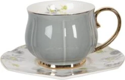 Clayre & Eef Kop En Schotel Set Van 6 250 Ml Meerkleurig Porselein Rond Bloemen Servies Cadeau Voor Haar Cappuccino -Keukengerei Verkoop 1200x772 1