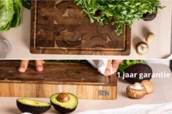 VDN Professionele Snijplank Acacia Hout Met Sapgeul En Handvatten – Hakblok 26x38x3.5 Cm -Keukengerei Verkoop 1200x795 2