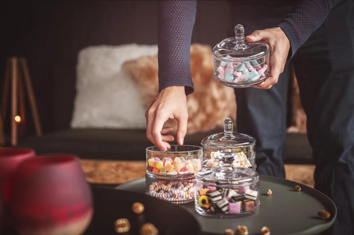 Cosy & Trendy Bonbonniere - Glas - Ø 12 Cm X 22.4 Cm - 3-Laags 4 Cosy & Trendy Bonbonniere - Glas - Ø 12 Cm X 22.4 Cm - 3-Laags - Afbeelding 4