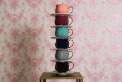 Clayre & Eef Kop En Schotel Set Van 6 250 Ml Meerkleurig Porselein Rond Bloemen Servies Cadeau Voor Haar Cappuccino -Keukengerei Verkoop 1200x800 120