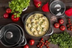 Smile - 8 Delige Pannenset - Antiaanbaklaag - Vaatwasser Bestendig - Geschikt Voor Iedere Kookplaat - MGK-18 - Zwart -Keukengerei Verkoop 1200x800 38