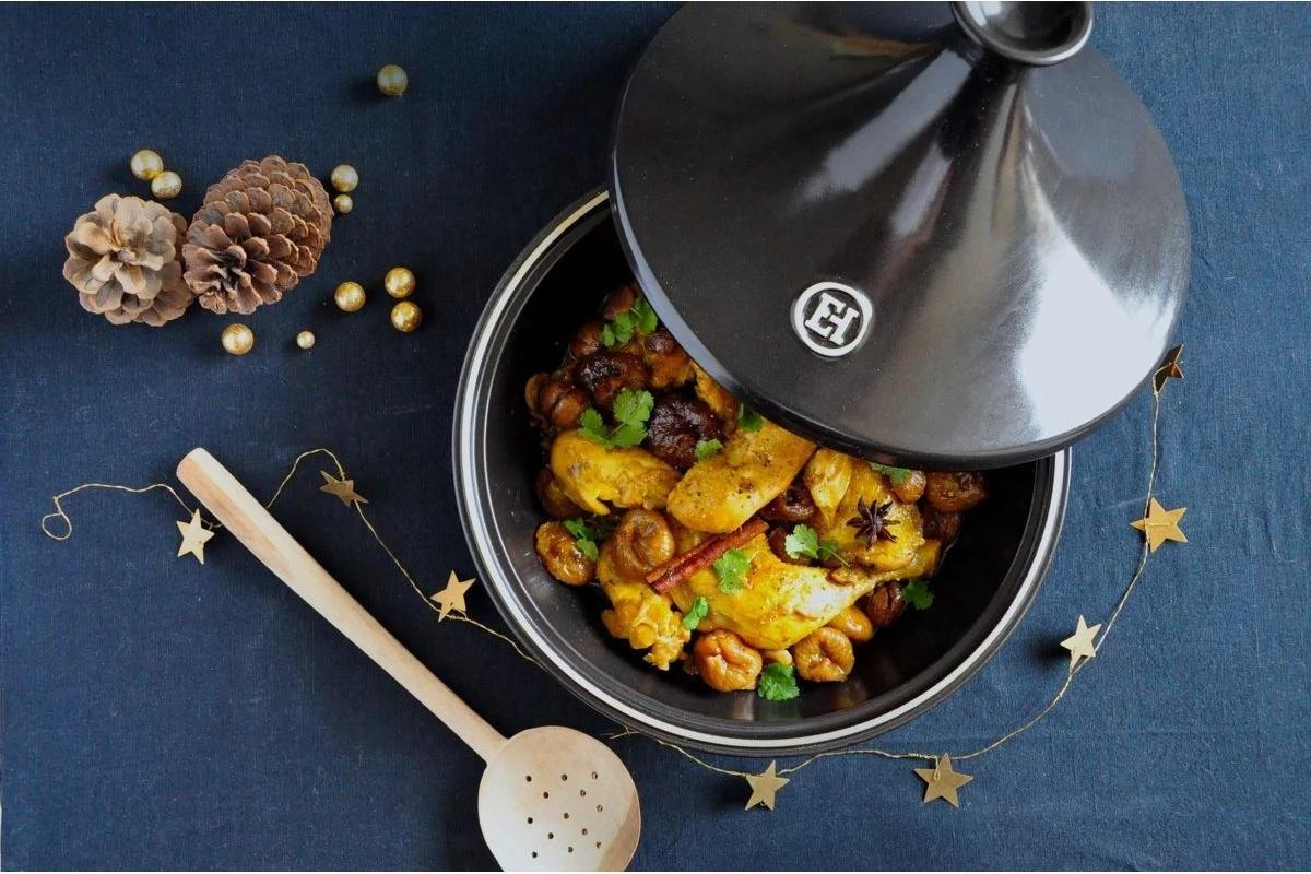 Emile Henry Tajine - Ø32 Cm - Fusain 2 Emile Henry Tajine - Ø32 Cm - Fusain - Afbeelding 2