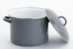 Lite-Body - Magnus Soeppan / Stamppotpan Met Deksel - Ø 24 Cm/ 8l - Emaille - Grijs -Keukengerei Verkoop 1200x800 76