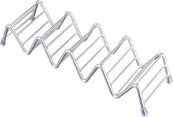 Krumble Taco Houder - Taco En Tortilla Houder Voor 4 Stuks - Serveerschalen - Koken & Tafelen - Kookgerei - Snack- & Tappasschalen - Metaal - Zilver -Keukengerei Verkoop 1200x811