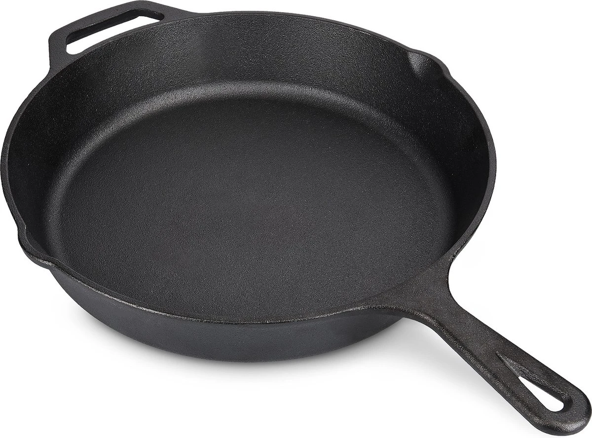 Navaris Gietijzeren Koekenpan - Braadpan Van Gietijzer - Ronde Skillet - Geschikt Voor Alle Warmtebronnen - Ø 30 Cm - Ovenbestendig Tot 260 Graden 18 Navaris Gietijzeren Koekenpan - Braadpan Van Gietijzer - Ronde Skillet - Geschikt Voor Alle Warmtebronnen - Ø 30 Cm - Ovenbestendig Tot 260 Graden - Afbeelding 18