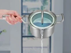 BK Q-linair Master Glas Pannenset - 5-delig - Glazen Deksel - Veilig Afgietsysteem - Inductie -Keukengerei Verkoop 1200x897