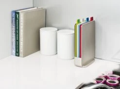 Joseph Joseph JosephJoseph - Index - Mini - Snijplank In Houder - Set Van 5 Stuks - Zilver -Keukengerei Verkoop 1200x900 50