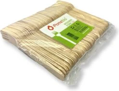 Pomebio Houten Wegwerp Bestek - Vork - 100 Stuks - FSC Hout - 165mm - Wegwerp Vork - Houten Vork - FSC-Gecertificeerde Houten Vork - Duurzaam Vork - Wegwerp Bestek -Keukengerei Verkoop 1200x920