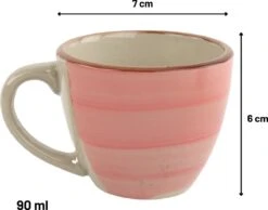 Orange85 Espresso Kopjes - Koffie - Set Van 6 - Meerdere Kleuren - 100 Ml - Aardewerk - Glazen - Met Oor - Koffiekopjes -Keukengerei Verkoop 1200x942 2