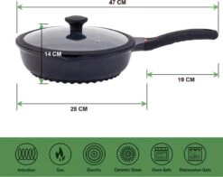 Wokpan - Multifunctionele 3 In 1 Pan Met Deksel + Wok + Hapjespan 28 Cm -Keukengerei Verkoop 1200x953 1