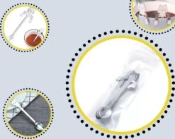 4 Theelepels Hangende Kat - Katten Koffielepel - RVS - Zilverkleurig -Keukengerei Verkoop 1200x955