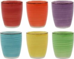 Tavola - Koffiemokken - Zonder Oor - Kleurrijk - Aardewerk - 160Ml - 6 Stuks - Ibizia 9 Tavola - Koffiemokken - Zonder Oor - Kleurrijk - Aardewerk - 160Ml - 6 Stuks - Ibizia -Keukengerei Verkoop 1200x964 5