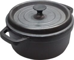 Cast Iron - Braadpan - Gietijzer - Met Deksel - Ø20x9cm - Zwart -Keukengerei Verkoop 1200x976 3