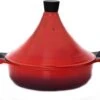 Aluminium Tajine Agadir- Geschikt Ook Voor Inductie -Rood