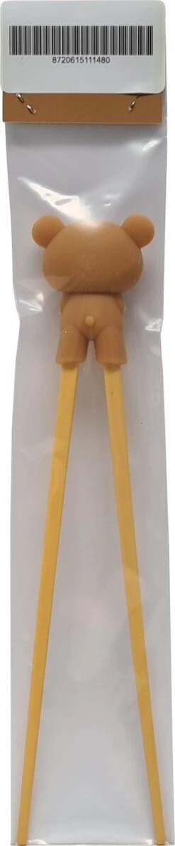 DongDong - Eetstokjes Voor Kinderen - Beer Motief - 22.5 Cm - Bruin -Keukengerei Verkoop 248x1200