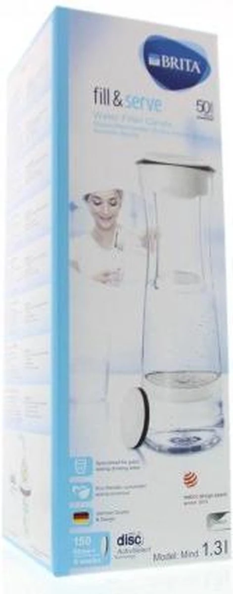 BRITA - Fill&Serve Waterfilterkaraf - 1,3L - Wit Grafiet - Inclusief 1 MicroDisc Waterfilter 19 BRITA - Fill&Serve Waterfilterkaraf - 1,3L - Wit Grafiet - Inclusief 1 MicroDisc Waterfilter - Afbeelding 19