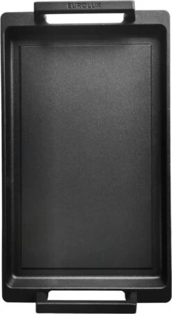 Eurolux Teppanyaki Plaat Met Grepen - 41 X 24 X 2.5 Cm - Zwart - Aluminium - Geschikt Voor Alle Warmtebronnen -Keukengerei Verkoop 658x1200