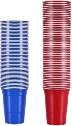 Merkloos Beerpong - 50 Stuk(s) Blue Cups & Red Cups Inc. 3 Ballen - Beerpong Drankspel - Plastic Bekers -Keukengerei Verkoop 682x1200 1
