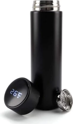 Merkloos Waterfles -Met Logo Casamix- Slimme Waterfles, Thermoskan (0,5L) Met LED Functie - Temperatuur Aflezen -Zwart - Thermosbeker - Isoleerfles - Thermoskan - Bidon Drinkfles - Koffiebeker - Drinkflessen - RVS - Smart Thermos -Keukengerei Verkoop 709x1200 1