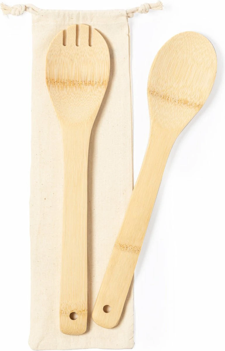 Merkloos Slakom/Serveerschaal En Bamboe Slacouvert - Glas - D28 Cm 2 Merkloos Slakom/Serveerschaal En Bamboe Slacouvert - Glas - D28 Cm - Afbeelding 2