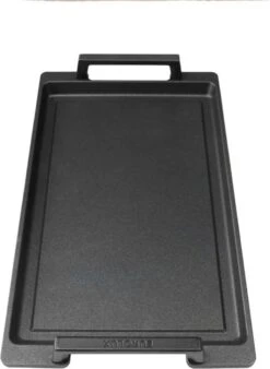 Eurolux Teppanyaki Plaat Met Grepen - 41 X 24 X 2.5 Cm - Zwart - Aluminium - Geschikt Voor Alle Warmtebronnen -Keukengerei Verkoop 878x1200