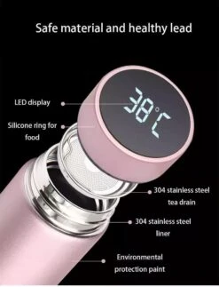 Slimme Thermosfles Met LCD Temperatuur Display - Curver Isolatiefles 0,5 Liter - Dubbelwandige Thermosfles - Thermosbeker - Isoleerfles - Thermoskan - Travel Mug - Bidon Drinkfles - Koffiebeker - Drinkflessen - RVS - Smart Thermos - Metaal -Keukengerei Verkoop 917x1200 1