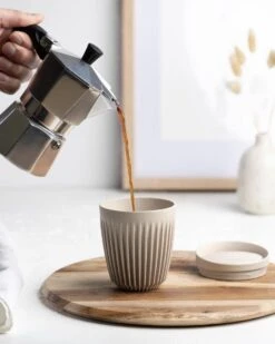 HuskeeCup & Deksel - Koffiebeker - Medium - 8oz/24cl - Natural -Keukengerei Verkoop 958x1200